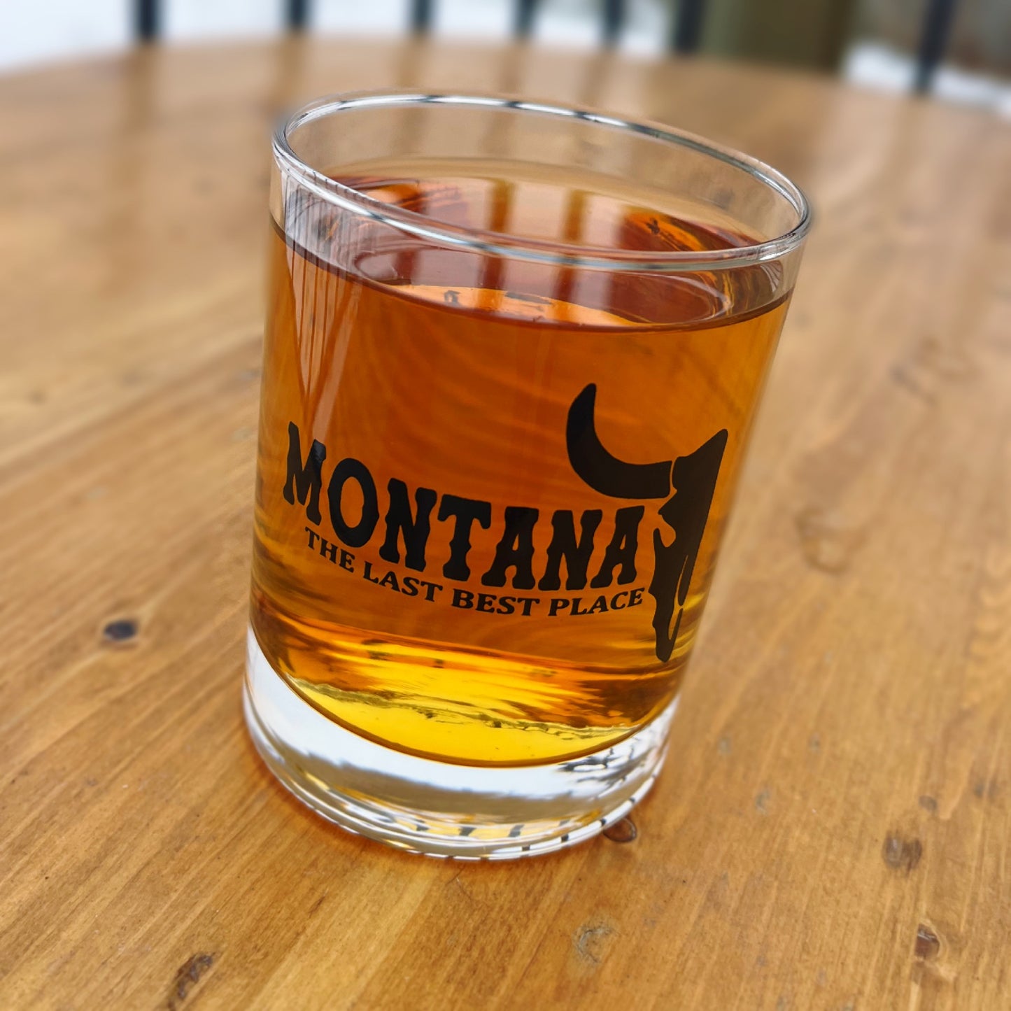 MONTANA LAST BEST PLACE DOUBLE OLD FASHIONED GLASS -14oz