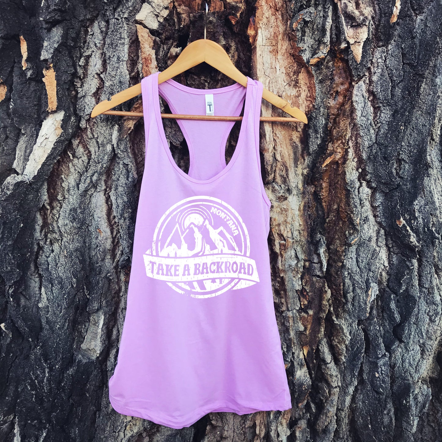 LADIES MONTANA TAKE A BACKROAD TANK -LILAC