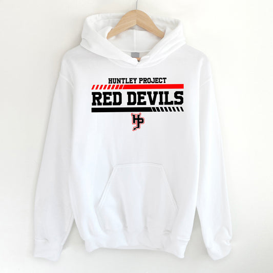 ADULT HUNTLEY PROJECT RED DEVILS HOODIE -WHITE