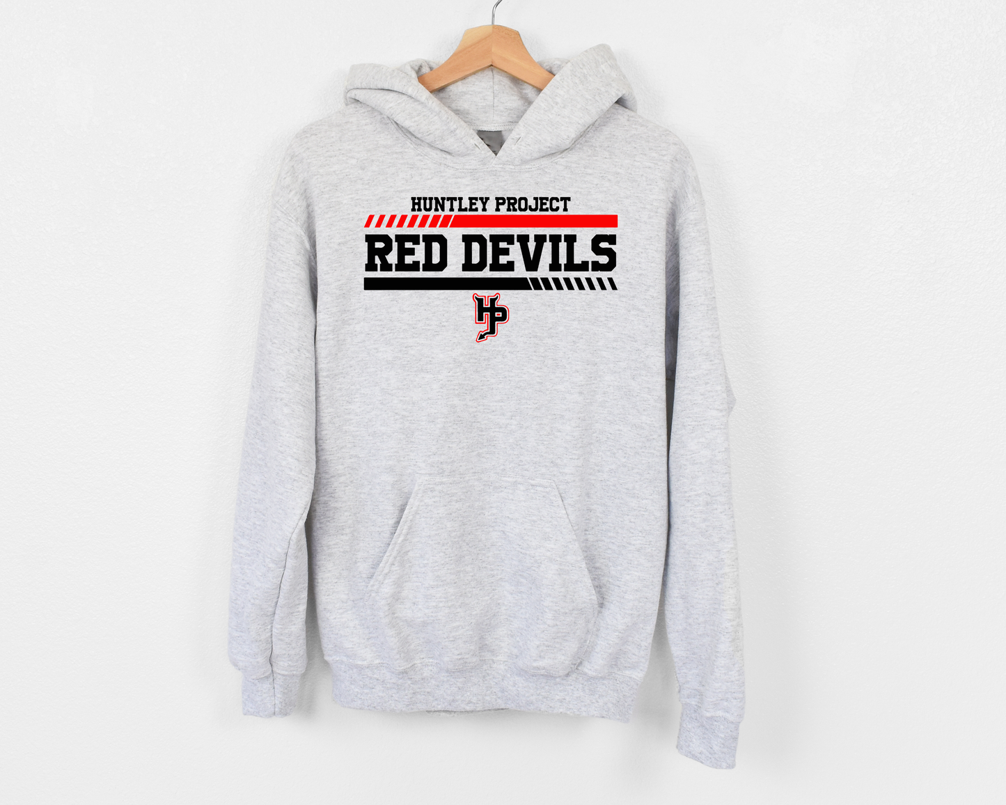 ADULT HUNTLEY PROJECT RED DEVILS HOODIE -ASH