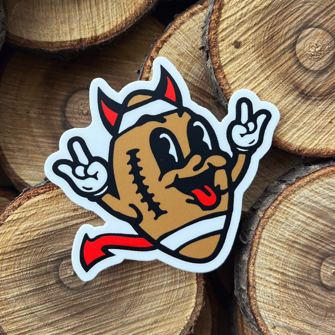 RED DEVIL FOOTBALL STICKER