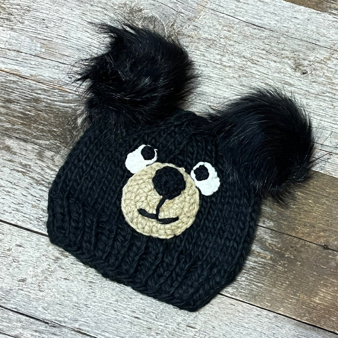 BLACK BEAR BEANIE