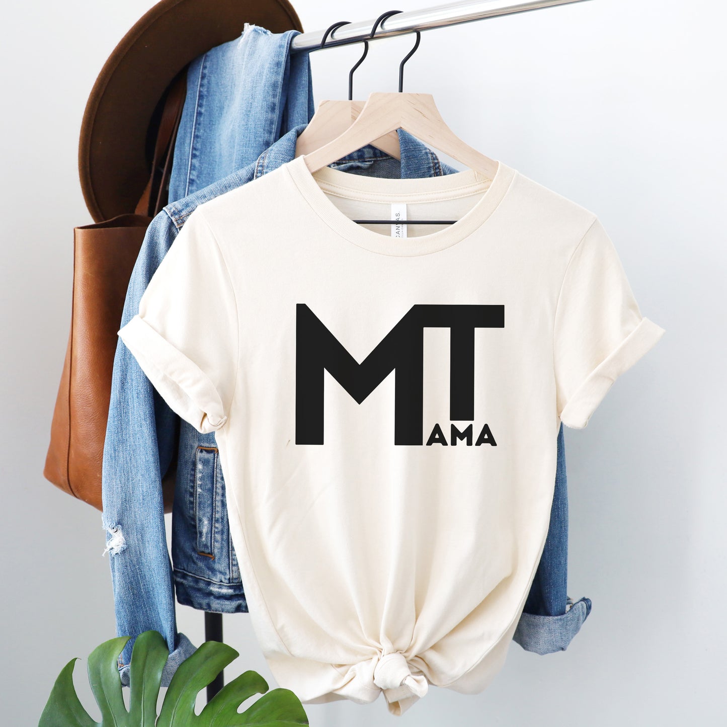 MONTANA MAMA BLOCK TEE -NATURAL