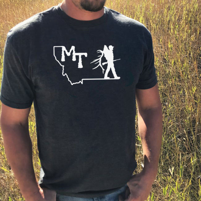 MEN'S MONTANA RIFLE HUNTER TEE -CHARCOAL