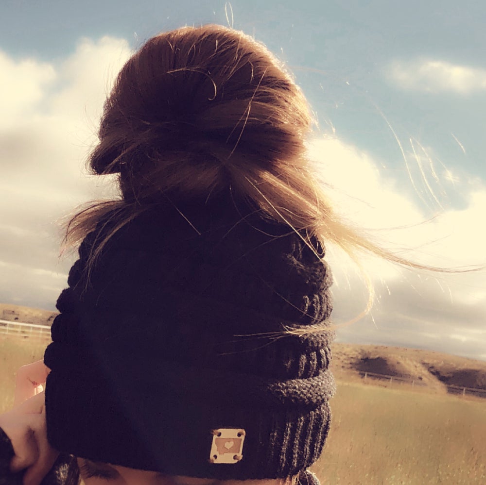CLOSEOUT! MONTANA MESSY BUN BEANIE