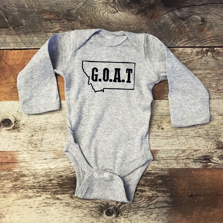 CLOSEOUT! MONTANA GOAT LONG SLEEVE ONESIE