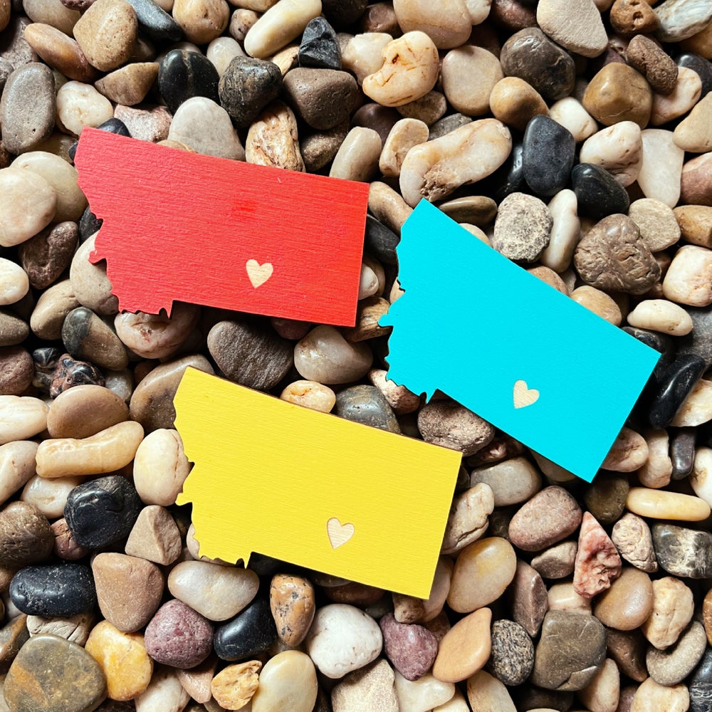 SET OF 3 MONTANA HEART MAGNETS
