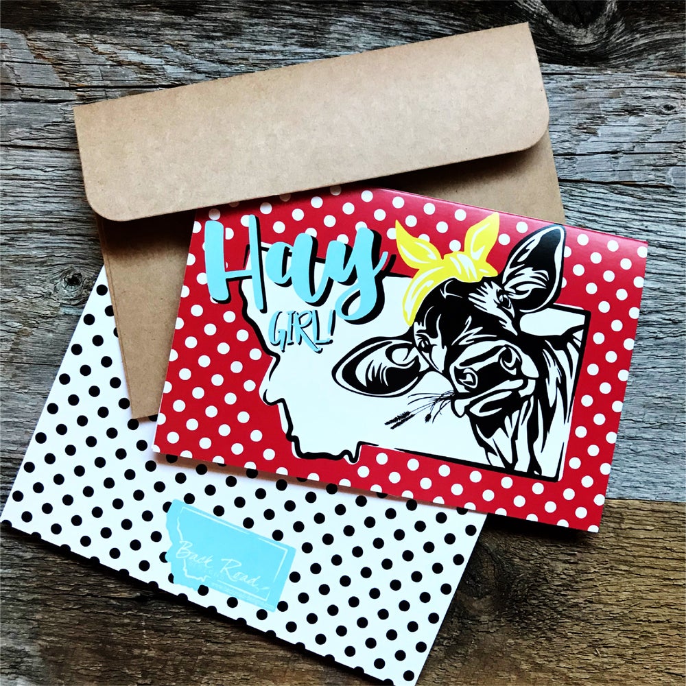 MONTANA 'HAY GIRL' GREETING CARDS