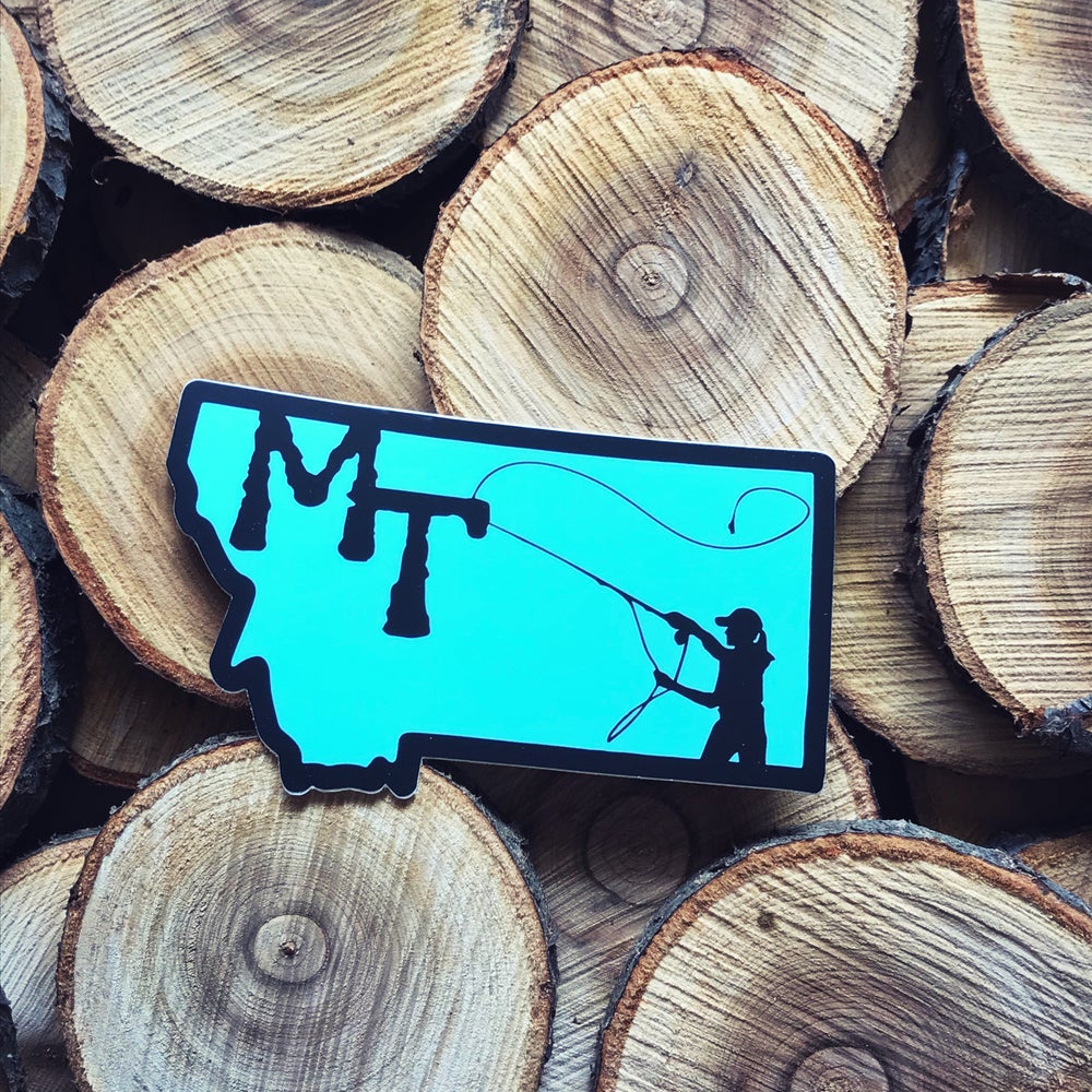 LADIES MONTANA FLY FISHING STICKER