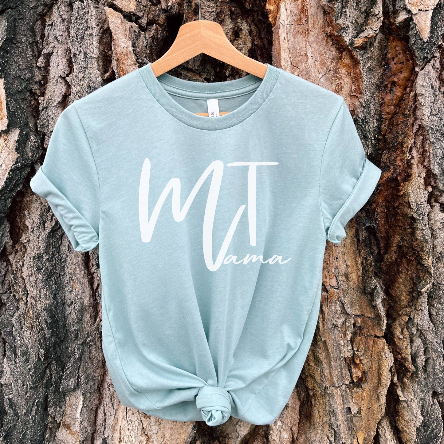 LADIES MONTANA MAMA TEE -DUSTY BLUE