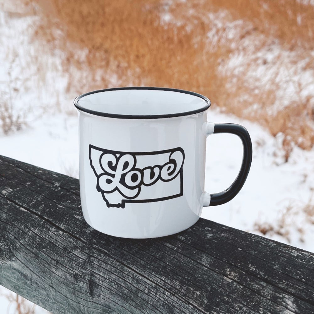 MONTANA LOVE CERAMIC CAMP MUG