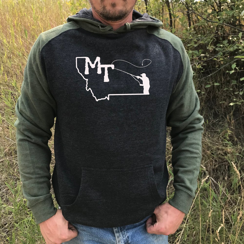 Men's MT Fly Fishing Hoodie -Army X-Large