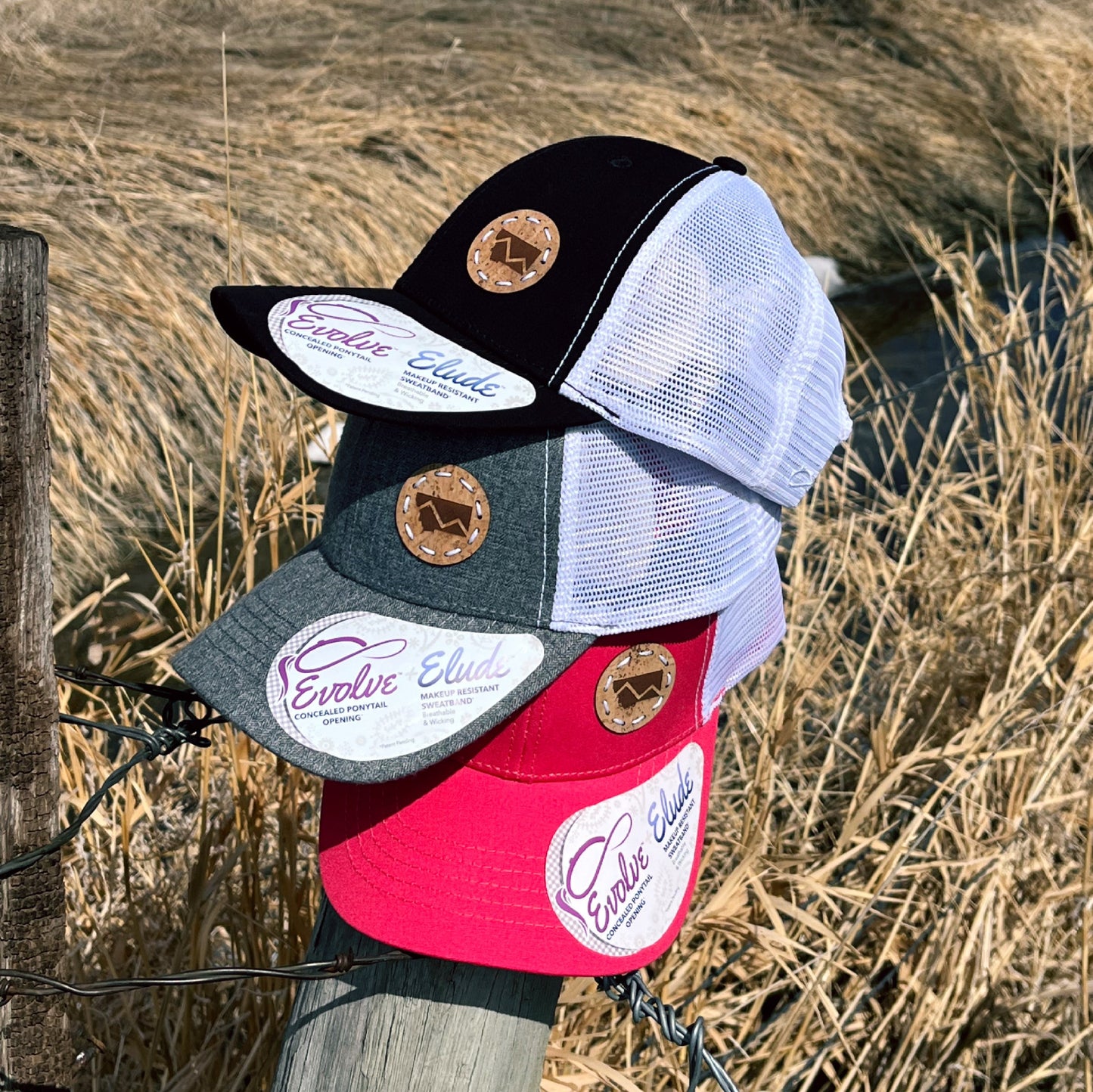 CLOSEOUT! LADIES MONTANA CORK MOUNTAINS PONYTAIL TRUCKER CAP