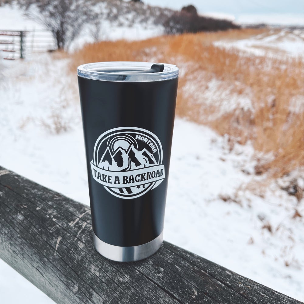 MONTANA TAKE A BACKROAD TRAVEL MUG