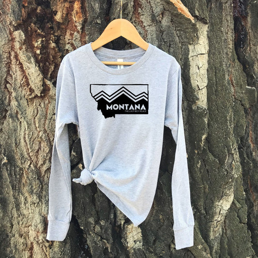 YOUTH MONTANA THE LAST BEST PLACE LONG SLEEVE -GRAY