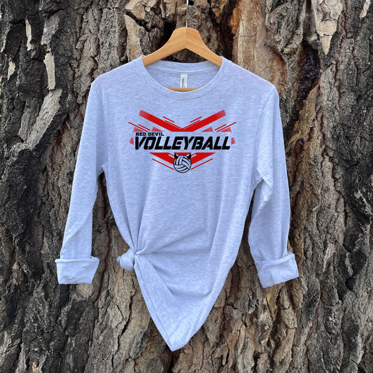 RED DEVIL VOLLEYBALL LONG SLEEVE -ATHLETIC HEATHER