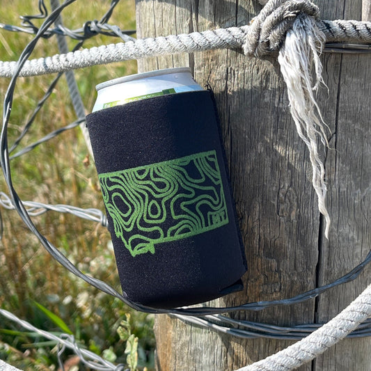 MONTANA TOPOGRAPHIC KOOZIE -BLACK