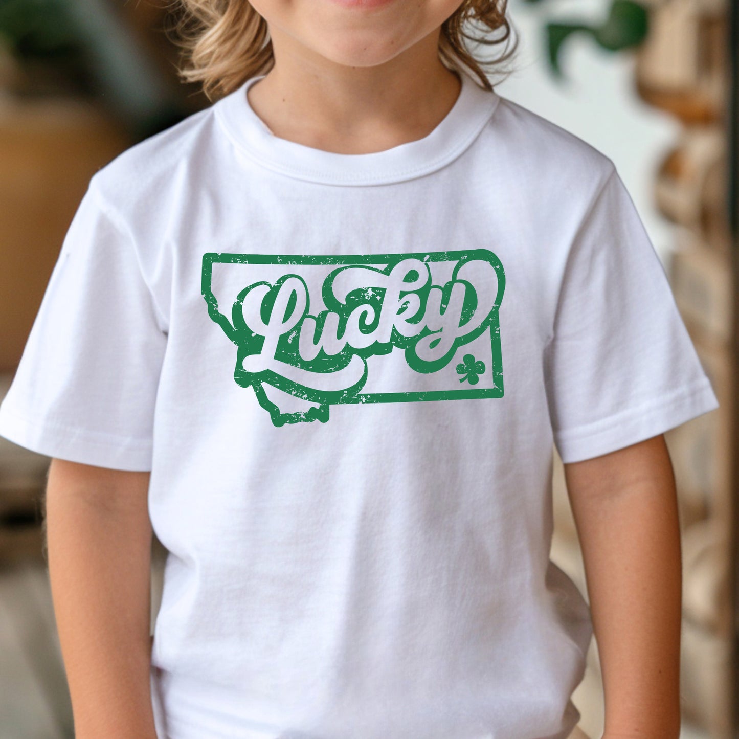 YOUTH LUCKY MONTANA TEE -WHITE
