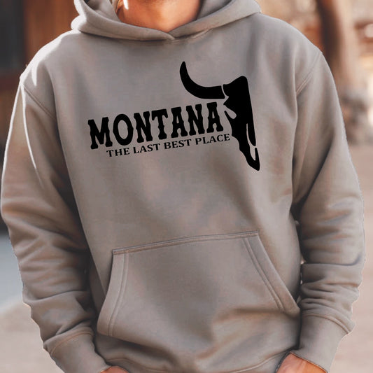 MEN'S MONTANA LAST BEST PLACE HOODIE -CEMENT