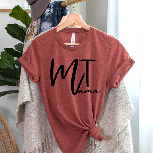 LADIES MONTANA MAMA TEE -HEATHER CLAY