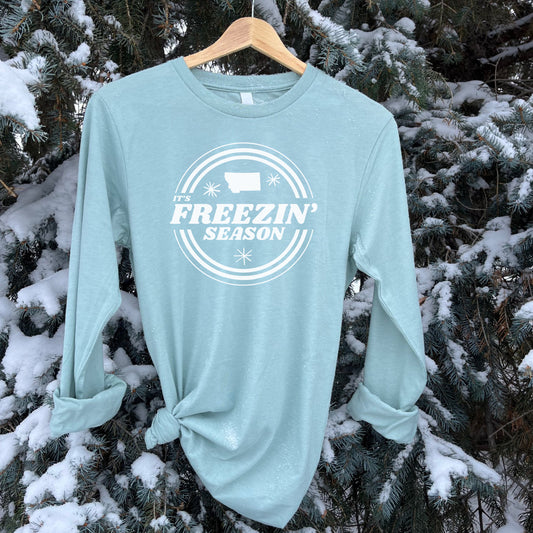 LADIES MONTANA FREEZIN' SEASON LONG SLEEVE -DUSTY BLUE