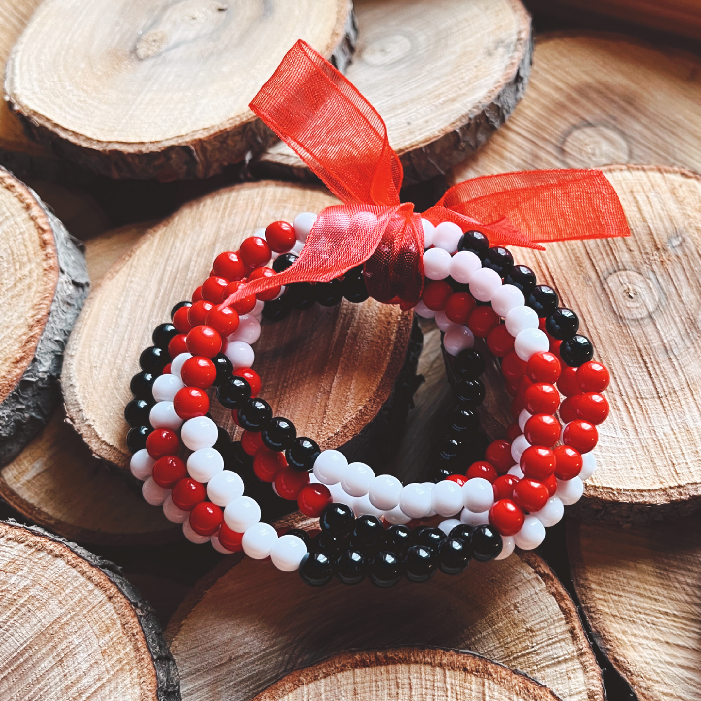 RED & BLACK GAME DAY BRACELETS