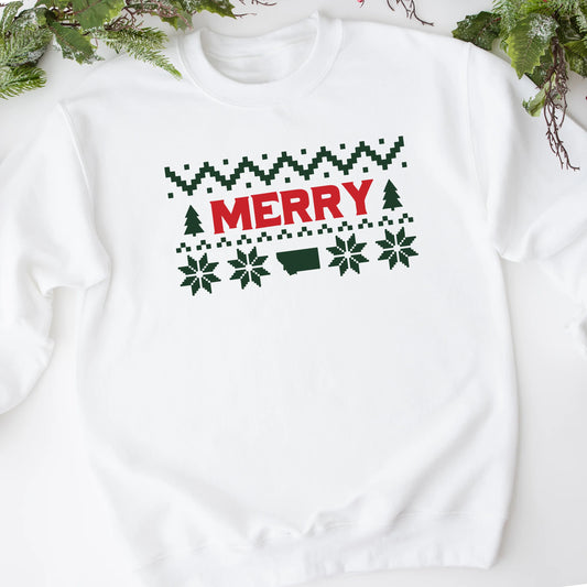 MERRY MONTANA CREWNECK SWEATSHIRT