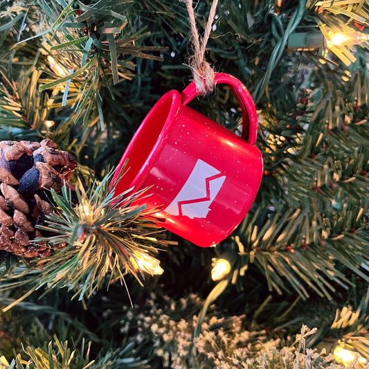 MINI MONTANA CAMP MUG ORNAMENT -RED