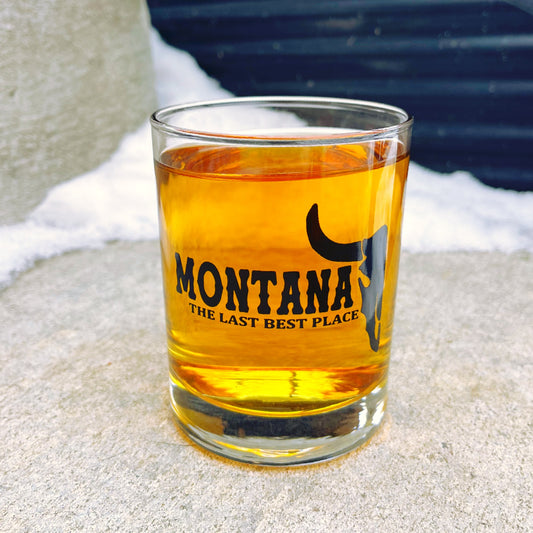 MONTANA LAST BEST PLACE DOUBLE OLD FASHIONED GLASS -14oz