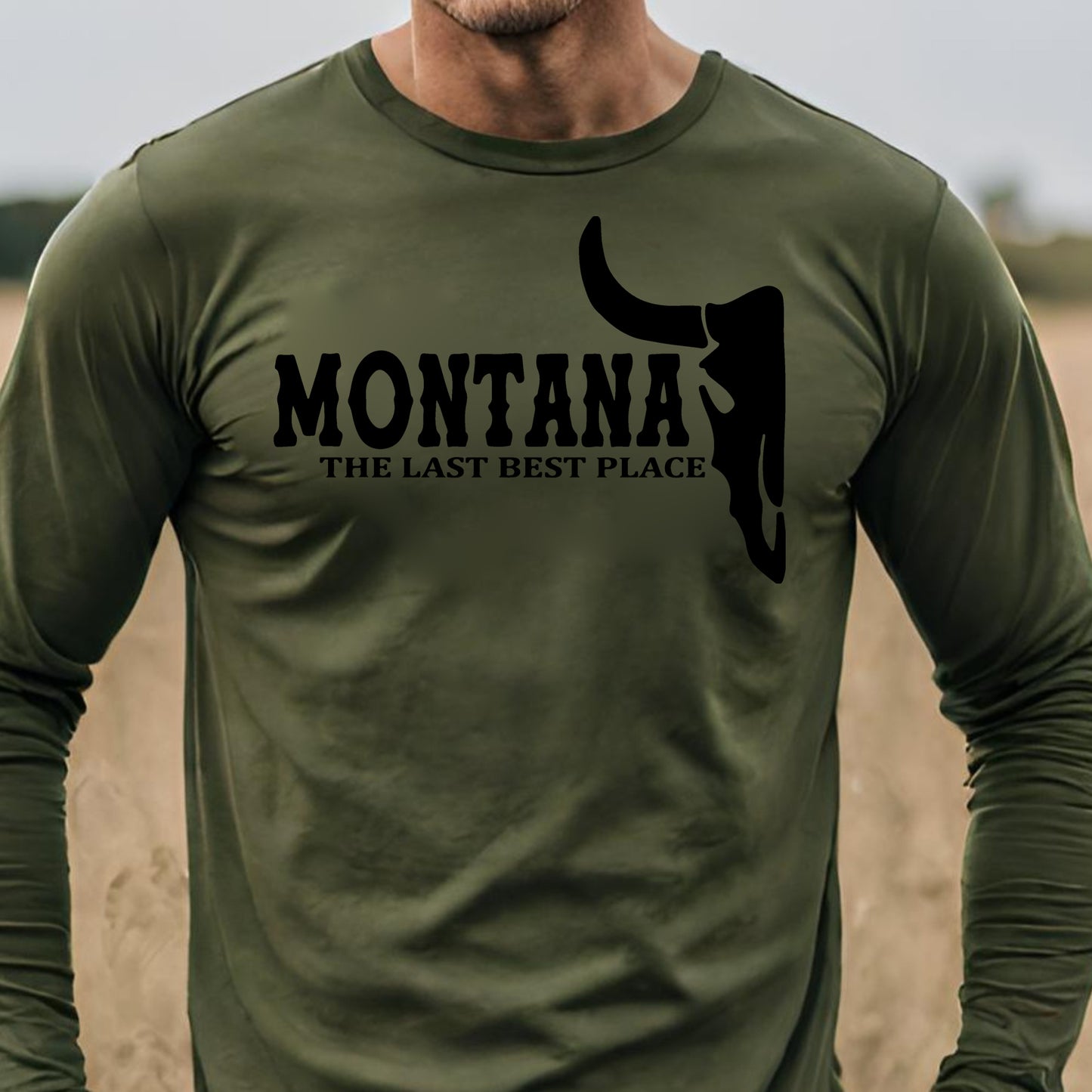 MEN'S MONTANA LAST BEST PLACE LONG SLEEVE -MILITARY
