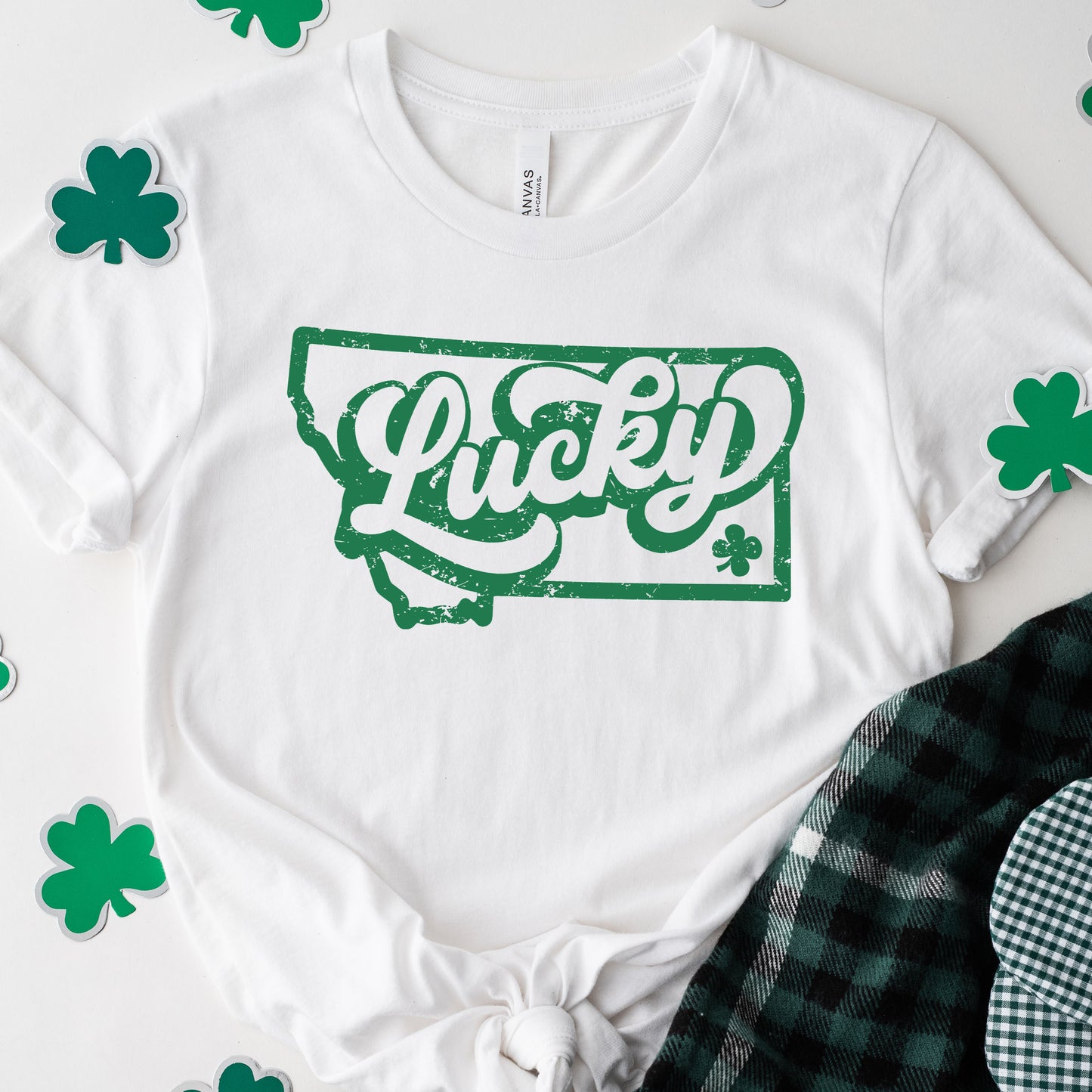 LUCKY MONTANA TEE- WHITE