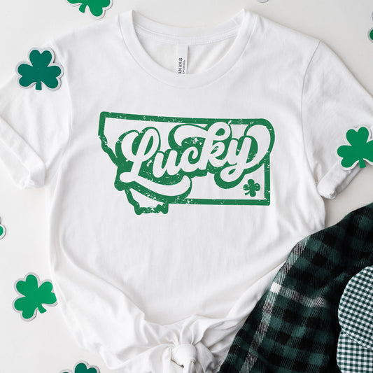 LUCKY MONTANA TEE- WHITE