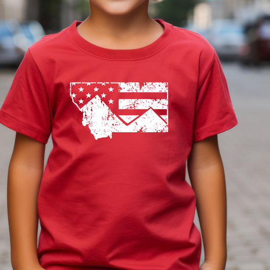 YOUTH MT FLAG TEE -RED