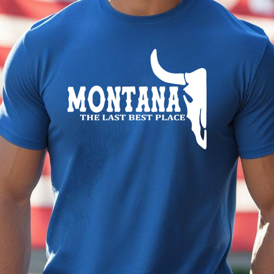 MEN'S MONTANA LAST BEST PLACE TEE -ROYAL