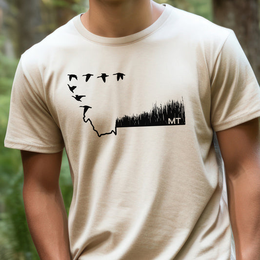 MONTANA WATERFOWL TEE -SAND