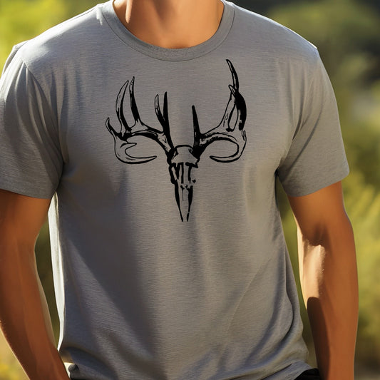 MEN'S MT WHITETAIL BUCK TEE -STONE GREY