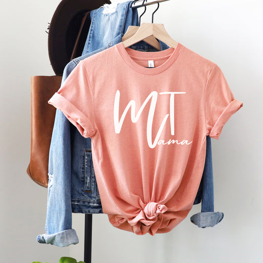 LADIES MONTANA MAMA TEE -HEATHER SUNSET