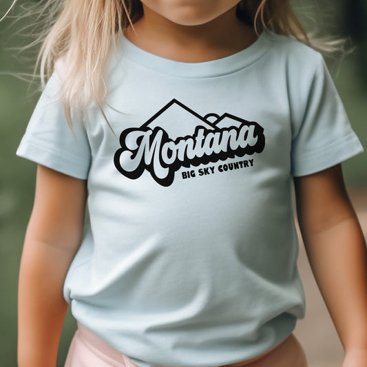 TODDLER MONTANA BIG SKY COUNTRY TEE -ICE BLUE