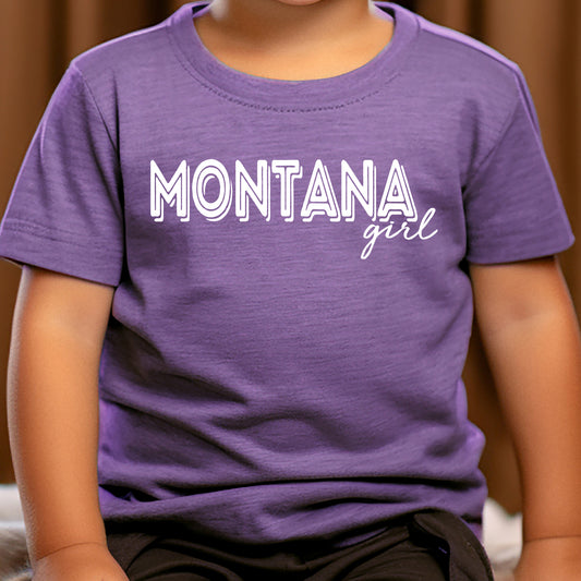 TODDLER MONTANA GIRL TEE -HEATHER PURPLE