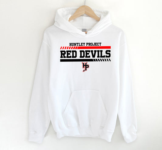 ADULT HUNTLEY PROJECT RED DEVILS HOODIE -WHITE