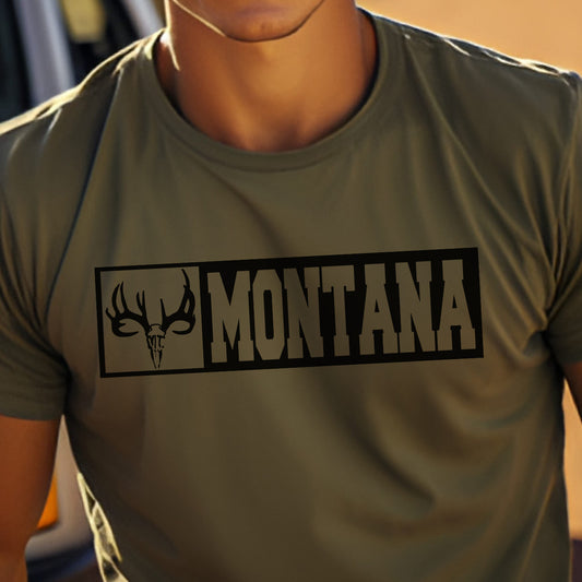 MEN'S WHITETAIL MONTANA TEE -MILITARY