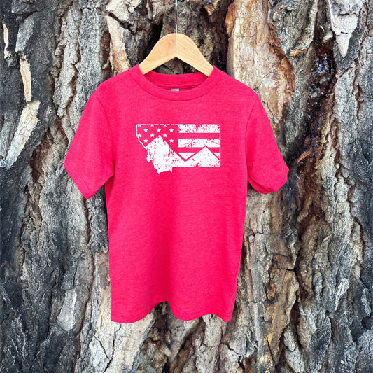 YOUTH MT FLAG TEE -RED