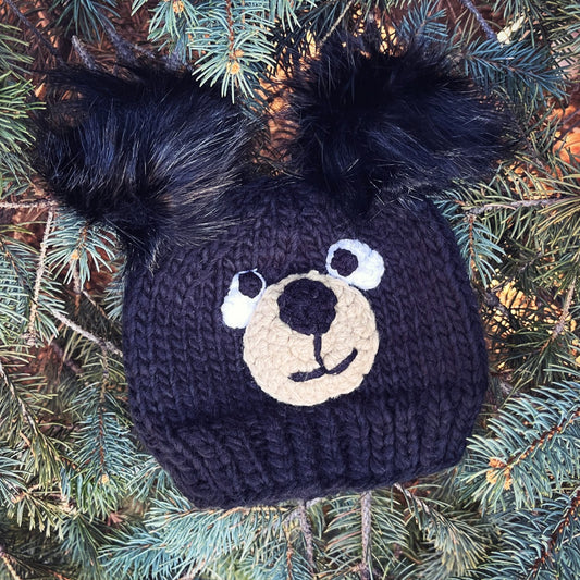 BLACK BEAR BEANIE