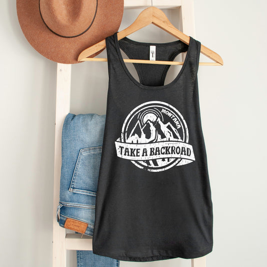 MONTANA TAKE A BACKROAD TANK -BLACK