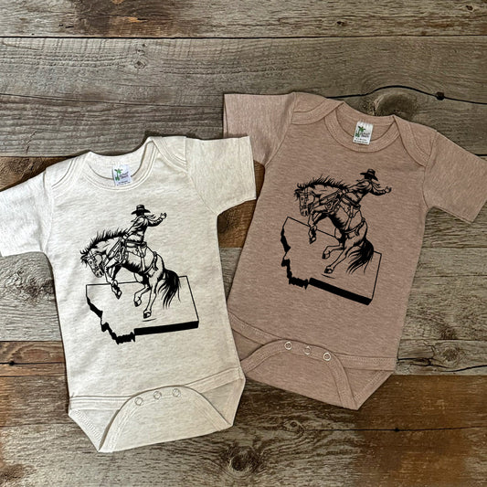 MONTANA BUCKIN' HORSE ONESIES