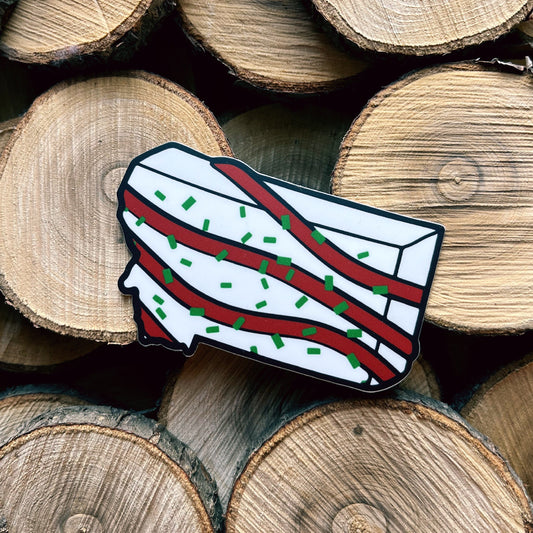 MONTANA CHRISTMAS CAKE STICKER