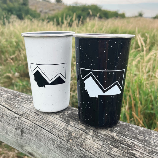 MONTANA MOUNTAIN EMAMEL CUPS