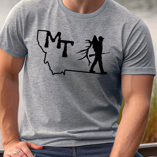 MEN'S MT RIFLE HUNTER TEE -GRAPHITE