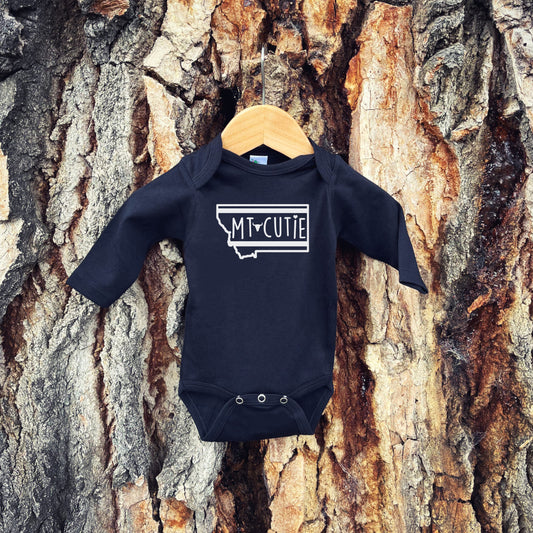 MT CUTIE LONG SLEEVE ONESIE -BLACK