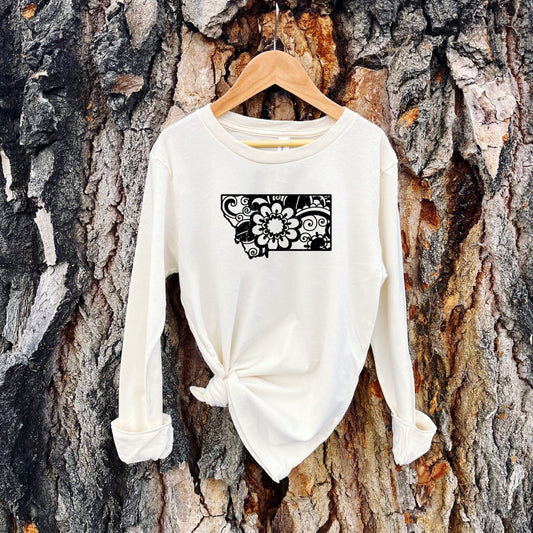 YOUTH MONTANA FLORAL LONG SLEEVE -NATURAL